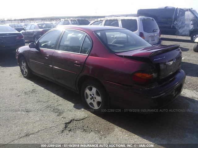 1G1NE52J63M618763 - 2003 CHEVROLET MALIBU LS RED photo 3