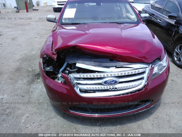 1FAHP2FW6BG106247 - 2011 FORD TAURUS LIMITED RED photo 10