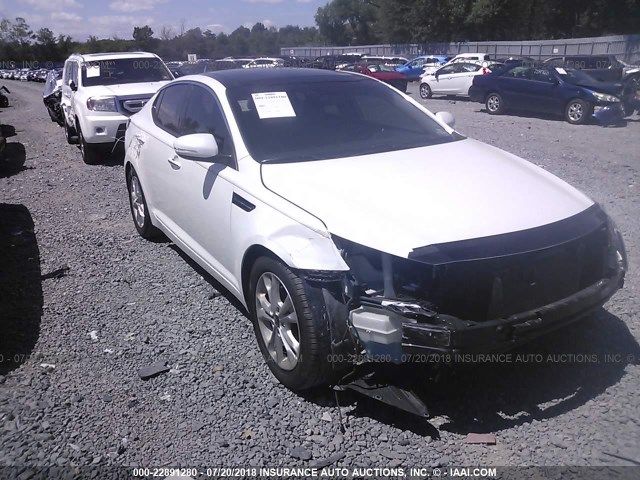 KNAGN4A72B5077295 - 2011 KIA OPTIMA EX/SX WHITE photo 1