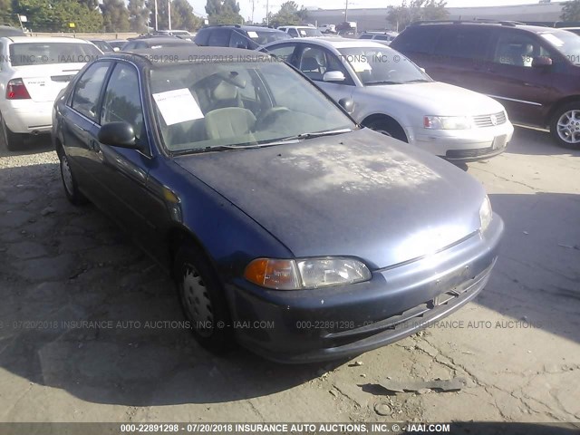 JHMEG8654PS003113 - 1993 HONDA CIVIC LX BLUE photo 1