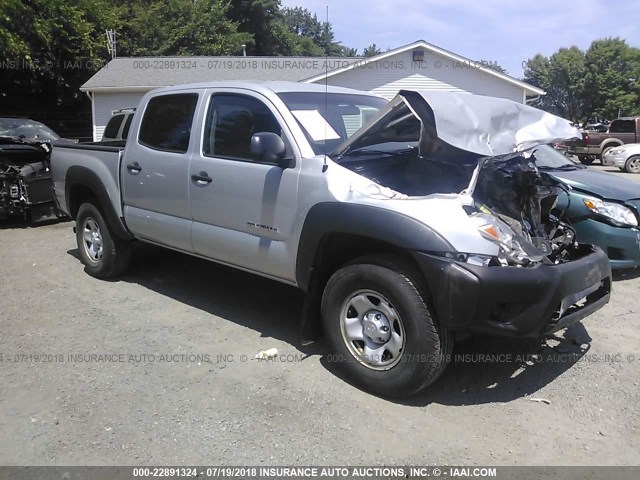 5TFLU4EN3DX062390 - 2013 TOYOTA TACOMA DOUBLE CAB SILVER photo 1