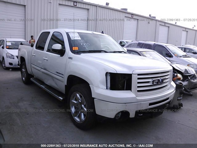 3GTP2WE73CG257753 - 2012 GMC SIERRA K1500 SLT WHITE photo 1