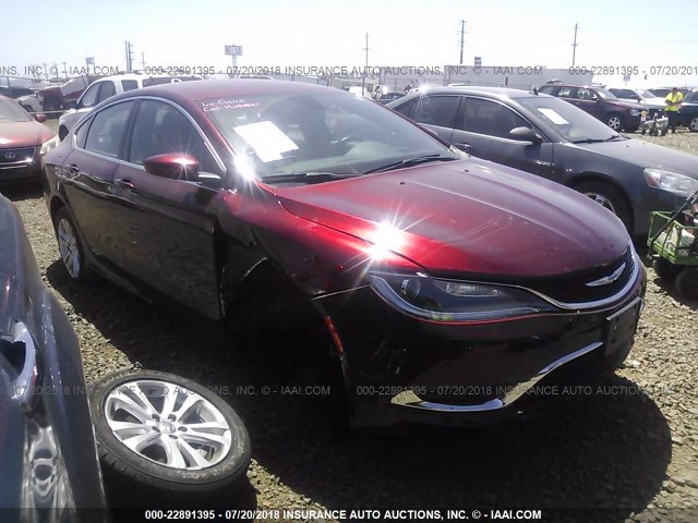 1C3CCCAB5GN165226 - 2016 CHRYSLER 200 LIMITED RED photo 1