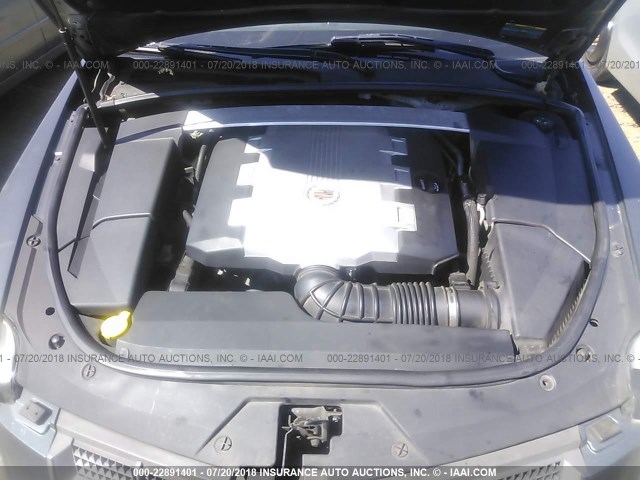 1G6DF577880215088 - 2008 CADILLAC CTS GRAY photo 10