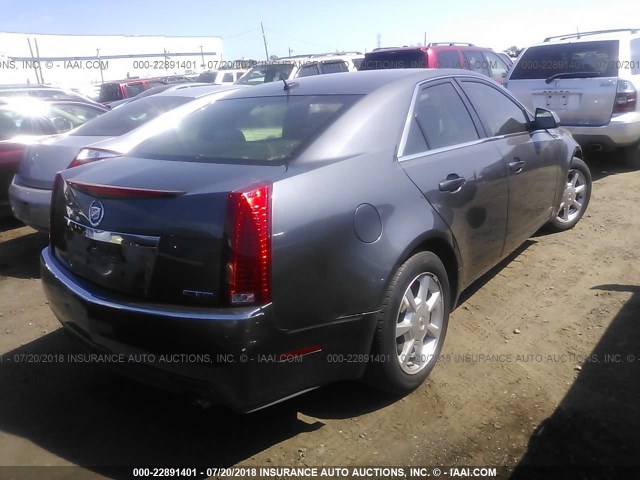 1G6DF577880215088 - 2008 CADILLAC CTS GRAY photo 4