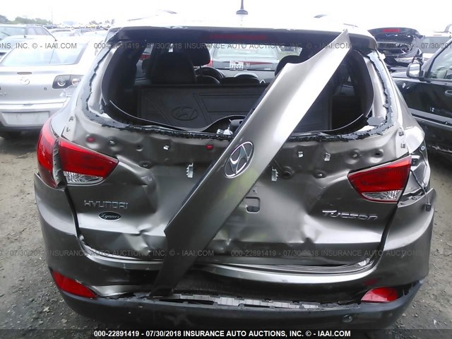 KM8JU3AC1AU114582 - 2010 HYUNDAI TUCSON GLS/LIMITED BROWN photo 6