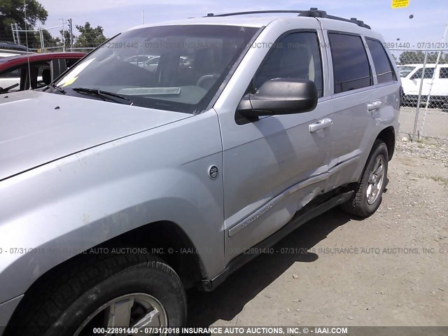 1J8HR58P07C603510 - 2007 JEEP GRAND CHEROKEE LIMITED SILVER photo 6