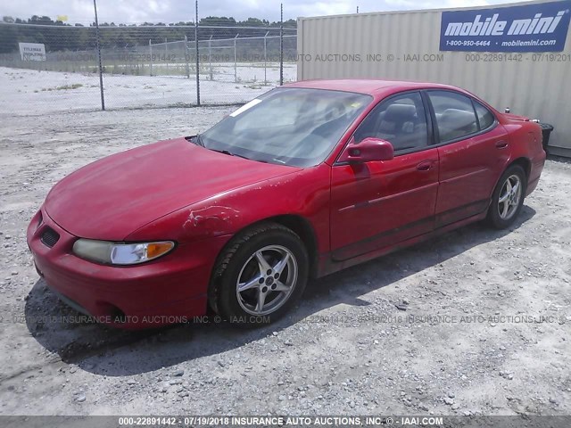 1G2WP52K2YF211148 - 2000 PONTIAC GRAND PRIX GT RED photo 2