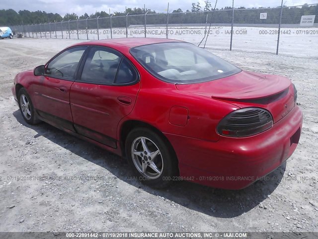 1G2WP52K2YF211148 - 2000 PONTIAC GRAND PRIX GT RED photo 3