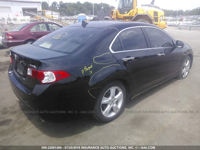 JH4CU2F65AC018372 - 2010 ACURA TSX BLACK photo 4