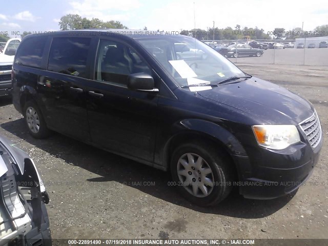 2A8HR44H18R707666 - 2008 CHRYSLER TOWN & COUNTRY LX BLACK photo 1