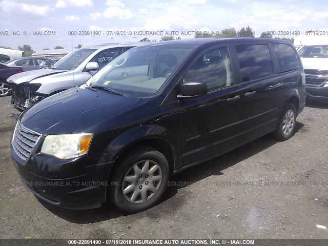 2A8HR44H18R707666 - 2008 CHRYSLER TOWN & COUNTRY LX BLACK photo 2