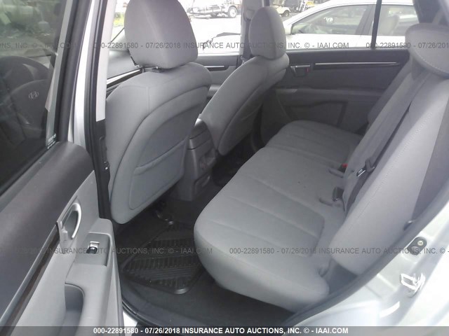 5NMSG3ABXAH338836 - 2010 HYUNDAI SANTA FE GLS SILVER photo 8