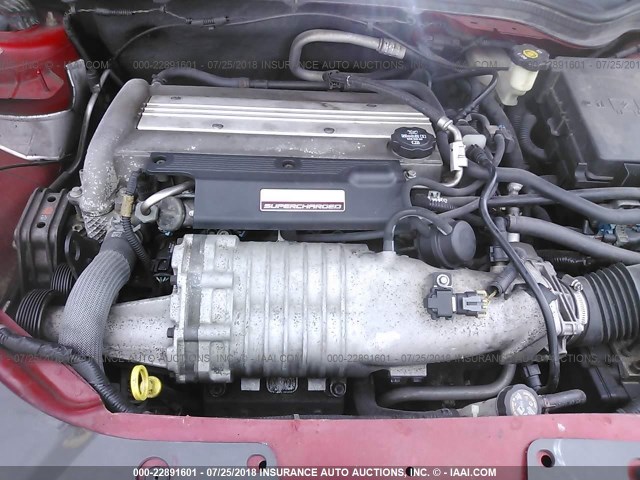 1G1AP11P867782302 - 2006 CHEVROLET COBALT SS SUPERCHARGED RED photo 10