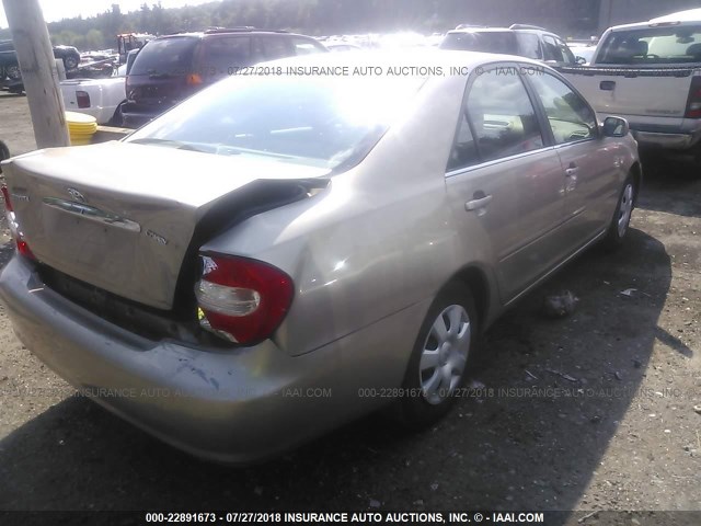 4T1BE32K42U054662 - 2002 TOYOTA CAMRY LE/XLE/SE 金色 照片 4