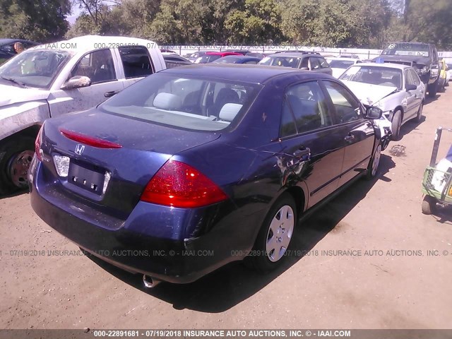 1HGCM56146A012090 - 2006 HONDA ACCORD VALUE BLUE photo 4