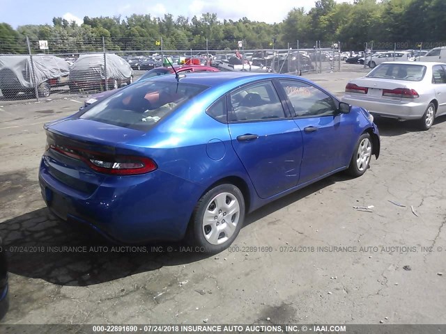 1C3CDFAAXDD305231 - 2013 DODGE DART SE/AERO BLUE photo 4