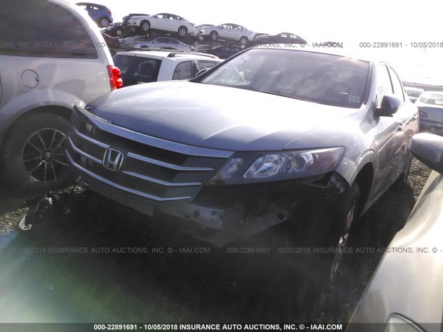 5J6TF2H55BL006475 - 2011 HONDA ACCORD CROSSTOUR EXL BLUE photo 2