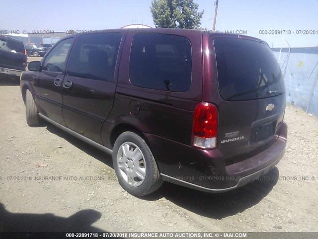 1GNDV23LX6D160254 - 2006 CHEVROLET UPLANDER LS MAROON photo 3