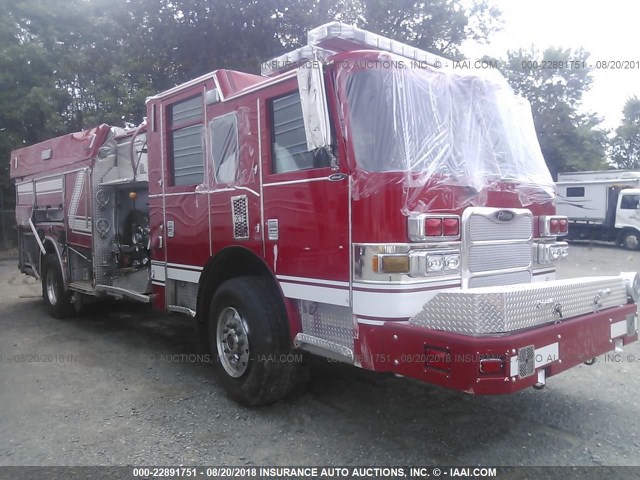 4P1BAAFF7FA015368 - 2015 PIERCE MFG. INC. FIRE TRUCK  RED photo 1