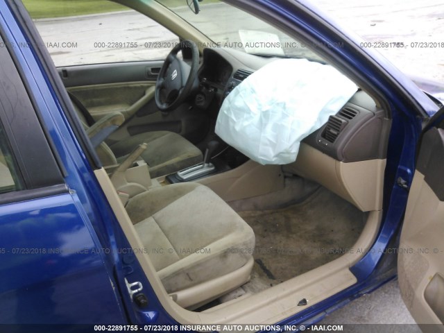 2HGES163X4H634703 - 2004 HONDA CIVIC DX VP Mavi foto 5