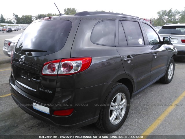 5XYZG3AB6BG078980 - 2011 HYUNDAI SANTA FE GLS Dark Brown photo 4