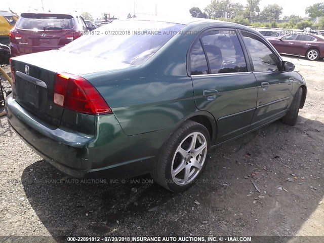 2HGES16261H515808 - 2001 HONDA CIVIC DX GREEN photo 4