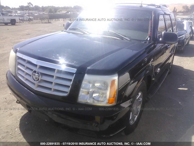 1GYEK63NX2R295966 - 2002 CADILLAC ESCALADE LUXURY BLACK photo 2