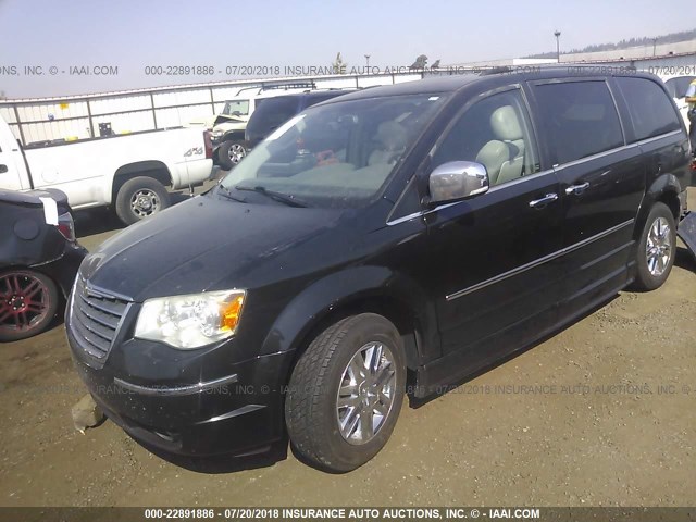 2A8HR64X59R647332 - 2009 CHRYSLER TOWN & COUNTRY LIMITED BLACK photo 2