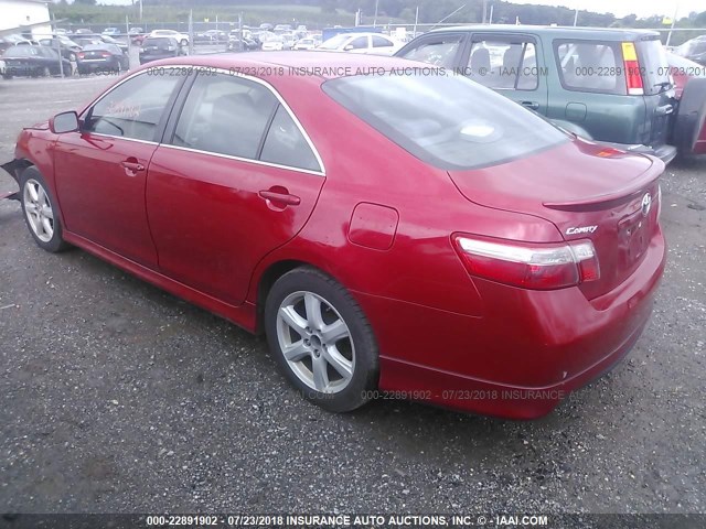 4T1BE46K67U165916 - 2007 TOYOTA CAMRY NEW GENERAT CE/LE/XLE/SE RED photo 3