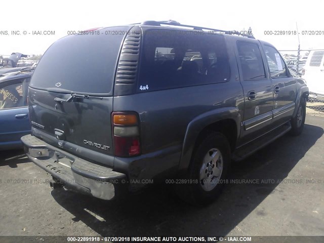 1GNFK16T51J215579 - 2001 CHEVROLET SUBURBAN K1500 GRAY photo 4