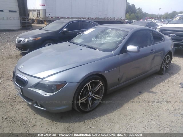 WBAEH73475B192970 - 2005 BMW 645 CI AUTOMATIC Сұр фото 2