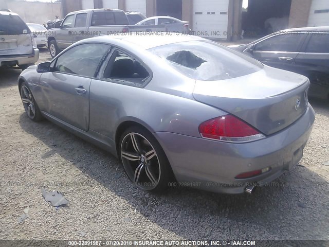 WBAEH73475B192970 - 2005 BMW 645 CI AUTOMATIC GRAY photo 3