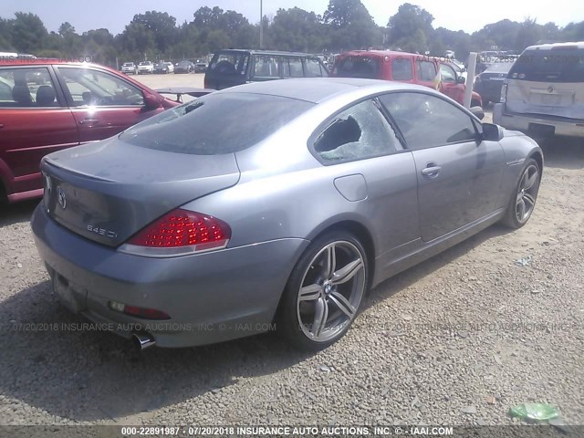 WBAEH73475B192970 - 2005 BMW 645 CI AUTOMATIC Сұр фото 4