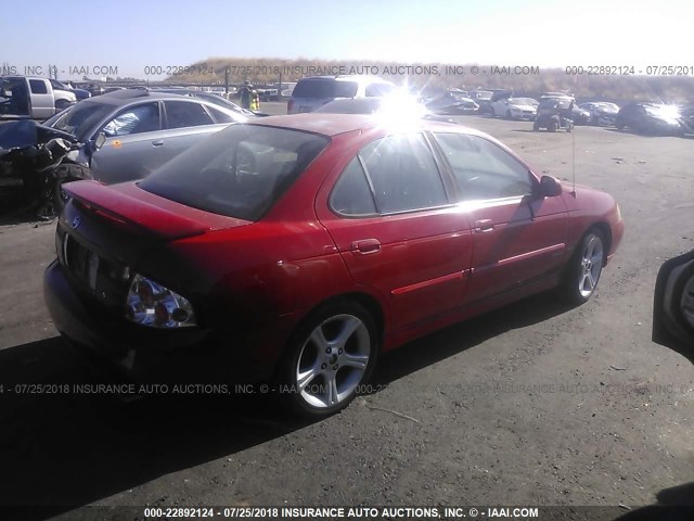 3N1AB51D73L725215 - 2003 NISSAN SENTRA SE-R SPEC V RED photo 4