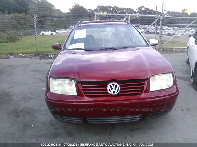 WVWSL61J64W003059 - 2004 VOLKSWAGEN JETTA GLS RED photo 6