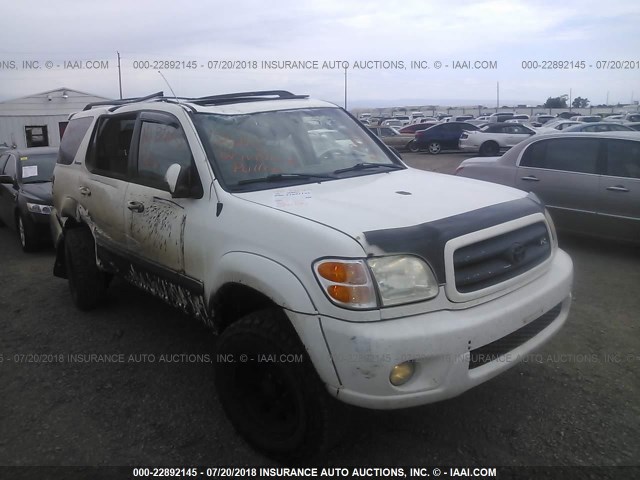 5TDBT48AX2S127746 - 2002 TOYOTA SEQUOIA LIMITED WHITE photo 6