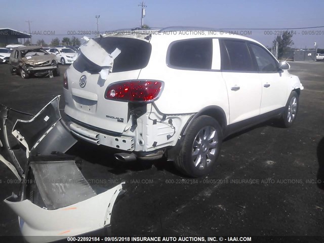 5GALRCEDXAJ268521 - 2010 BUICK ENCLAVE CXL WHITE photo 4