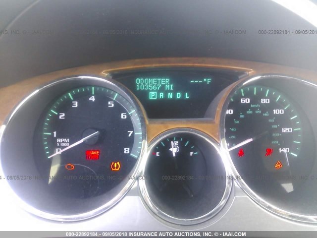 5GALRCEDXAJ268521 - 2010 BUICK ENCLAVE CXL 白色 照片 7