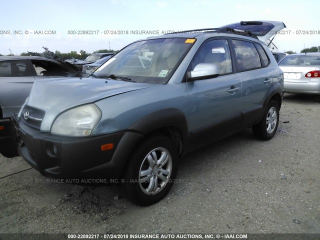 KM8JN12D56U352466 - 2006 HYUNDAI TUCSON GLS/LIMITED GREEN photo 2