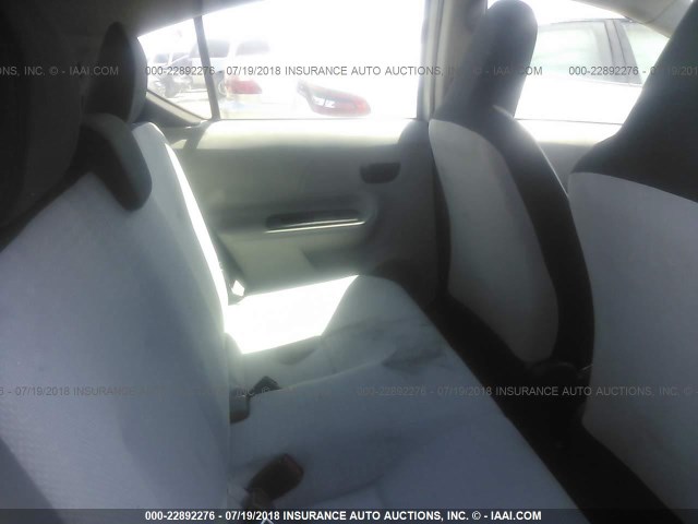 JTDKDTB37E1565241 - 2014 TOYOTA PRIUS C WHITE photo 8