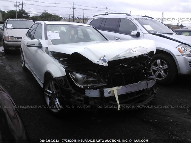 WDDGF8AB1EA907861 - 2014 MERCEDES-BENZ C 300 4MATIC WHITE photo 1