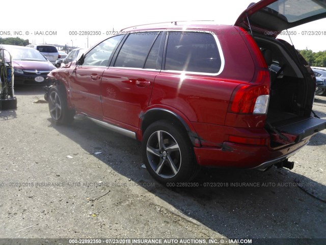 YV4952CF2D1656976 - 2013 VOLVO XC90 R DESIGN RED photo 3