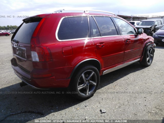 YV4952CF2D1656976 - 2013 VOLVO XC90 R DESIGN RED photo 4