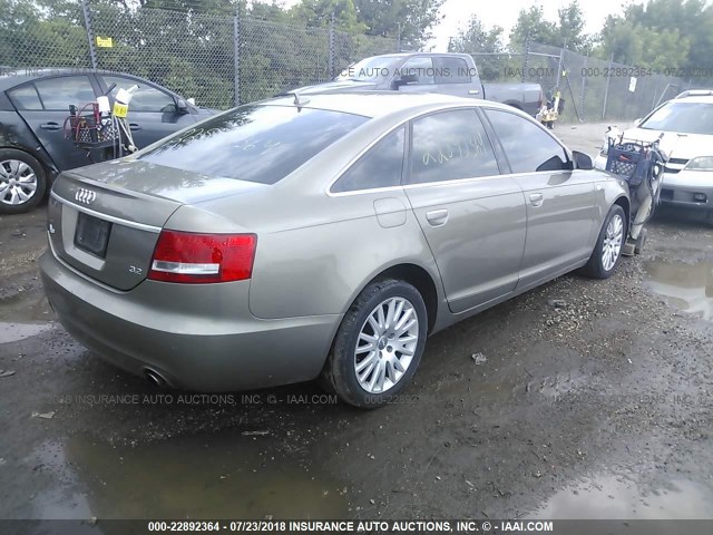 WAUAH74F28N029905 - 2008 AUDI A6 3.2 TAN photo 4