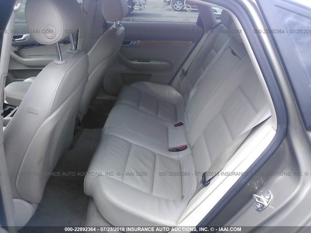 WAUAH74F28N029905 - 2008 AUDI A6 3.2 TAN photo 8