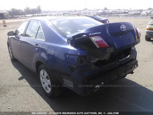 4T1BE46K09U348294 - 2009 TOYOTA CAMRY SE/LE/XLE BLUE photo 3