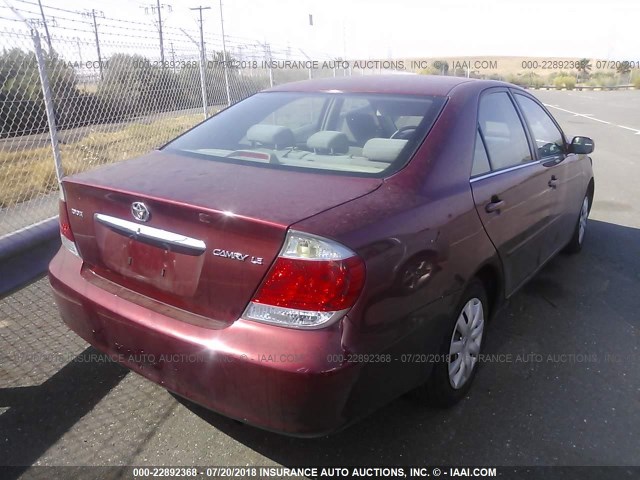 4T1BE32K05U002109 - 2005 TOYOTA CAMRY LE/XLE/SE 栗色 照片 4