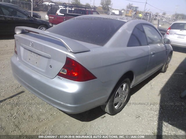 1HGEM22951L005438 - 2001 HONDA CIVIC SI/EX SILVER photo 4