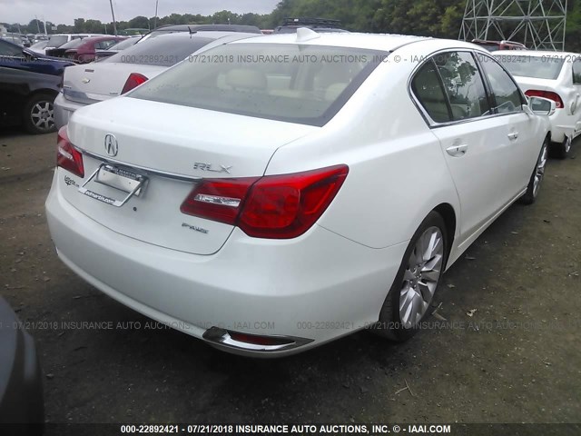 JH4KC1F59EC004304 - 2014 ACURA RLX TECH WHITE photo 4